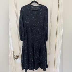 Who what wear maxi dress black and white polka dots